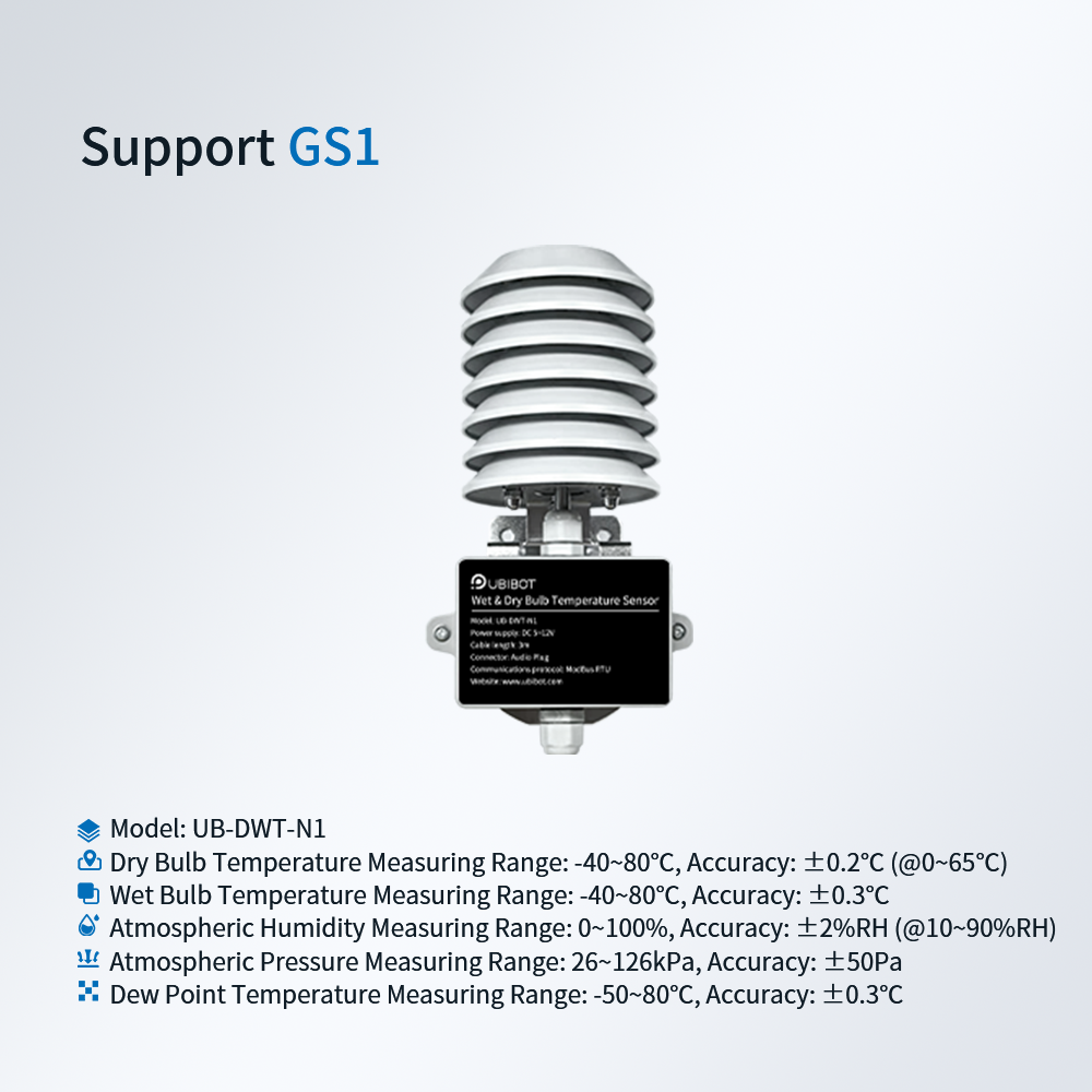 UbiBot Wet & Dry Bulb Temperature Sensor