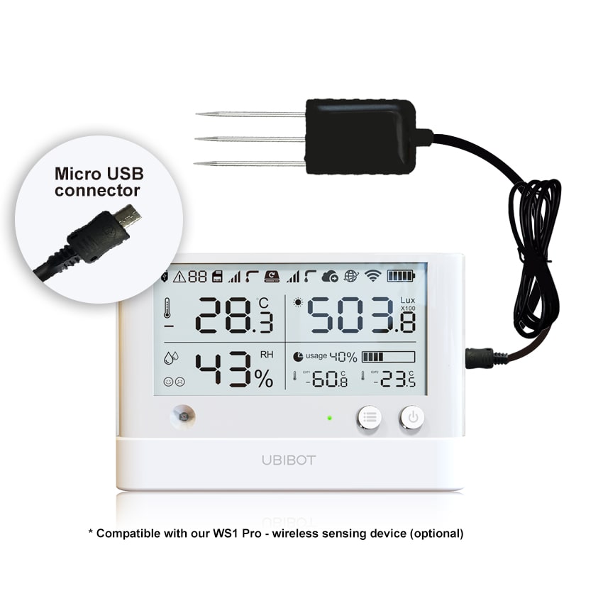 Soil Temperature and Moisture Sensor